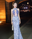 ナイトドレス 宴会 披露宴 セクシー 谷間魅せ 透かし彫り XH2-WYSS30163