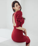 2色 キャバドレス ドレス ワンピース 背露出 肌見せ ゴージャス セクシー ZED880470E