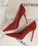 パンプス ハイヒール 新作 ピカピカ 8色 高見え MY5-DS9219-1