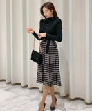 防寒 あったか 長袖 セーター ドレス ロングドレス 二次会 忘年会 XY2-ZED7377E49