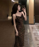 キャバドレス 膝丈ドレス キラキラ 背露出 セクシー パーティー ゴージャス XH2-LQE5112H418