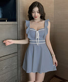 Vネック  ミニドレス キャバドレス 肌見せ セクシー 新作 かわいい LT2-YM8692