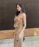 【上下2点セット】ワイドパンツ リボン かわいい 新作 夏 ゴージャス MY2-JY3953