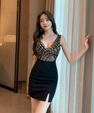 ミニドレス キャバドレス 刺繡 レース セクシー 高見え ゴージャス MY2-YM8631