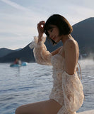 レース 刺繍 高見え かわいい 海 温泉 水着 MY7010