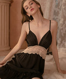 【4色】セクシー パジャマ 透かし彫り かわいい レース バックレス ルームウェア XH8-GR1290