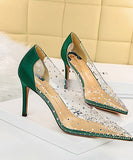 透明 キラキラ セクシー 美脚効果 高見え ハイヒール パンプス MY5019