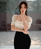 ミニドレス キャバドレス かわいい ふわふわ 新作 脚長効果 MY2-ZED887562A71