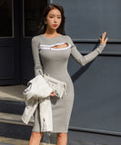 ニット 谷間魅せ セクシー 高見え 着回し 同伴 キャバドレス ミニドレス MY2-ZED887719E49