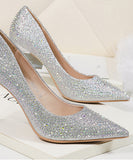 7色 ダイヤモンド スタイル ハイヒール パンプス キラキラ 脚長効果 高見え MY5-NS-9111-1