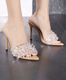 3色 ハイヒール スリッパ ダイヤモンド 履きやすい セクシー XH5-XL-BLE-128-80