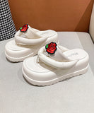 【2色】新作 厚底 シューズ スリッパ バラ かわいい 春夏 SNS映え MY5-HYYS-22