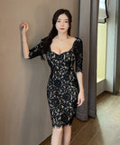 ドレス レース 新作 ミニドレス ゴージャス 結婚式 披露宴 MY2-YM8715