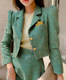 セットアップ コート＋スカート 2点 ショット丈 上下  着やせ おしゃれ 学生 秋冬XY2-ZRD880320E49