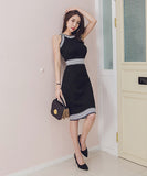 ミニドレス タイトドレス 着瘦せ 新作 伸縮性 激得 MY2-MLS3978