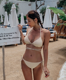 【新色追加】水着 レディース 無地 三角ビキニ 上下2点セット ビキニセット 女性用水着 海水浴 温泉 水泳 XY-DP-A28684