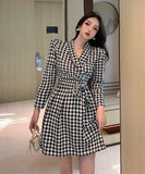 ミニドレス キャバドレス 体型 カバー 千鳥 新作 セクシー 着瘦せ MY2-FYQ-429A2069