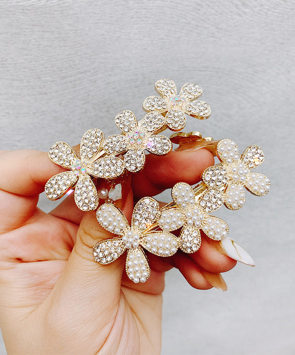 ヘアピン 花柄 ピカピカ 髪留め 韓国 ファッション かわいい 超お得 MY9040