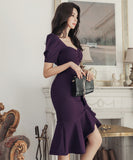 キャバドレス ミニドレス フリル 高見え セール 新作 MY2-MLS4742