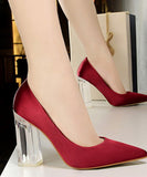 12色 異素材 透明 ヒール 美脚効果 履きやすい キャバ嬢 姉 MY5021