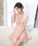 3色 肌見せ かわいい えちえち 谷間 指名 ミニドレス キャバドレスMY2046-XYD2119