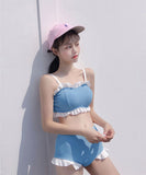 フリル 可愛い お洒落 水着 レディース 体型カバー MY7001