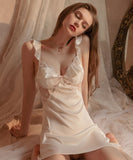 2色 フリル レース 大人かわいい セクシー 新作 パジャマ ルームウェア MY8-GSMA27