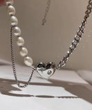 真珠 ネックレス レディース かわいい ハート MY9015