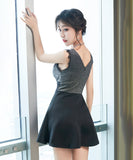 2色 ミニドレス Aライン 新作 キラキラ レース かわいい MY2-XYD2121