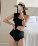 水着 モノキニ タンキニ 新作 フリル ワンショルダー MY7-AWY-6061