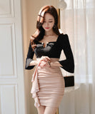 ミニドレス キャバドレス フリル かわいい 新作 MY2-ZED881890B