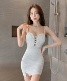 ストラップ セクシー ミニドレス キャバドレス かわいい セール MY2-MLS7108