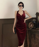 3色 ベルベット 高見え 姉 セクシー 二次会 パーティードレス ロングドレスMY2153-MLS5921