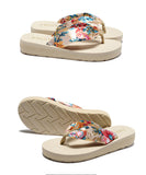 【2点目50％OFF】【9タイプ】ビーチサンダル 厚底 花柄 軽い 履き心地 おしゃれ  滑り止め MY5-WL-XMB001