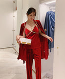 5色 3点セット フランネル ルームウェア セクシー 暖かい 柔らかい MY8003-ALE0833