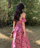 サンドレス ロングドレス 花柄 かわいい SNS映え MY2-YLS-GT238-9200