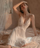 【4色】セクシー パジャマ 透かし彫り かわいい レース バックレス ルームウェア XH8-GR1290