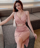 エレガント 透かし彫り セクシー 高級感 谷間魅せ パーティードレス XH2-LQE8123MR418