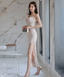 【新色追加】ワンショルダー セクシー 非対称 高見え キャバドレス  ロングドレス MY2089-ZED1857