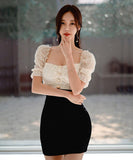 ミニドレス キャバドレス かわいい ふわふわ 新作 脚長効果 MY2-ZED887562A71