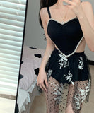 水着 刺繡 レース 海辺花火 可愛い ビキニXH7-SD22030