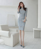 ドレス ワンピース 同伴 二次会 ゴージャス 高見え かわいい レース MY2-ZED880441E49