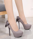 【12/14cm3色】パンプス ハイヒール リボン かわいい 脚長効果 パーティー MY5-ZJ007