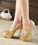 新色追加 キャバ パンプス ハイヒール  ダイヤモンド付き レース ゴージャス 高見え YN5001-XL-KG-818-3