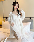 【4色・2点セット】大人かわいい セクシー Ⅴネック レース パジャマ ルームウェア MY8014