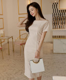 ワンショルダー ドレス パーティードレス 結婚式 二次会 ひざ掛け ドレス 同伴 アフター MY2-ZED883753BX