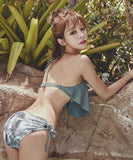 韓国 ビキニ かわいい フリル 水着 レディース MY7019