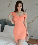 ミニドレス キャバドレス かわいい ワンショルダー ドレス パーティードレス MY2-ZED889538BM131