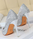 ハイヒール パンプス キラキラ 目線ゲット 痛くない 歩きやすい 脚長効果 MY5-DS1829-1