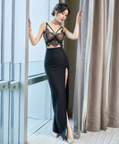 ロングドレス キャバドレス セクシー 脚長効果 人気作 パーティードレス YN2233-XYD2109